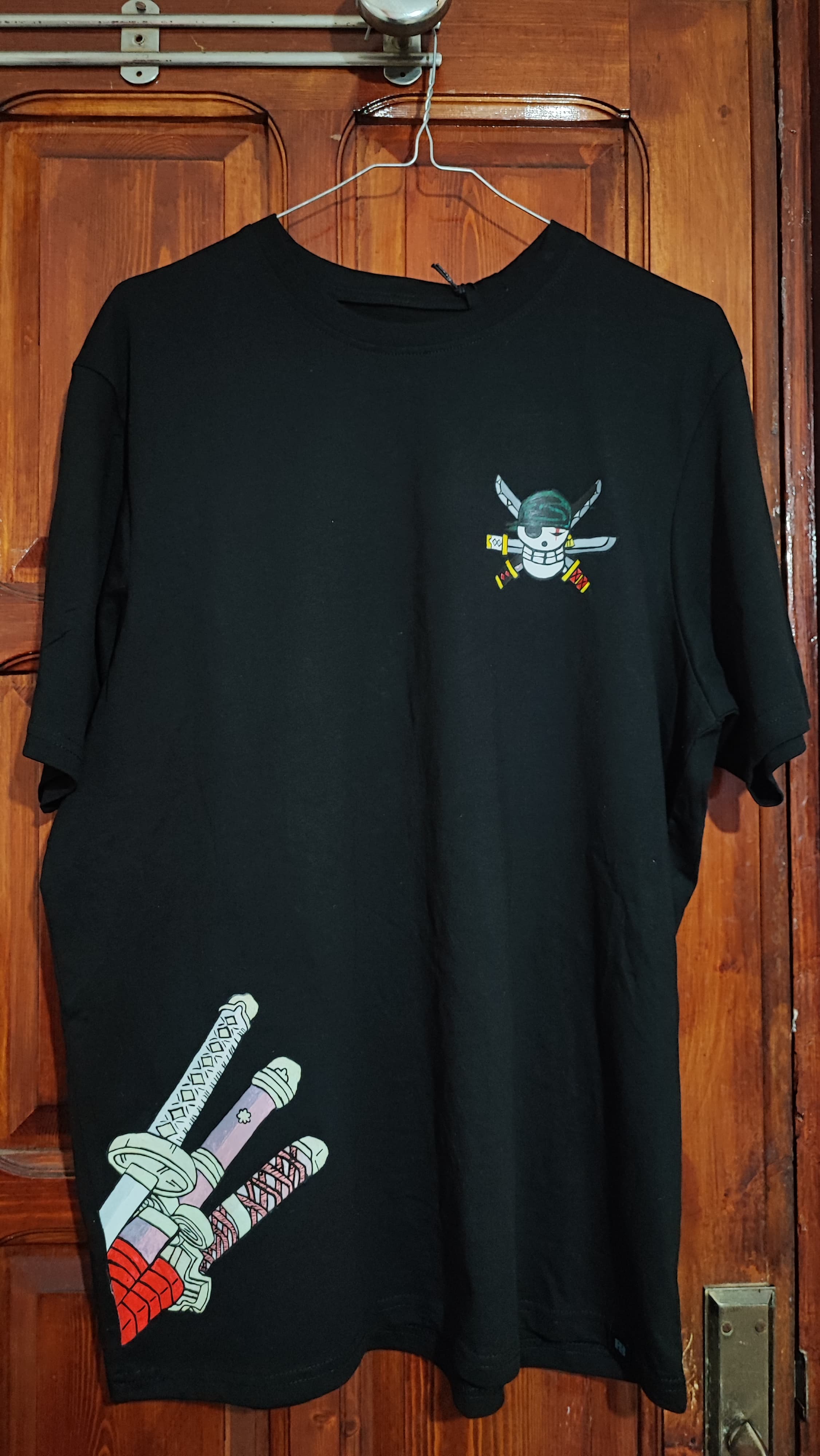 Roronoa Zoro themed Tshirt Hand painted