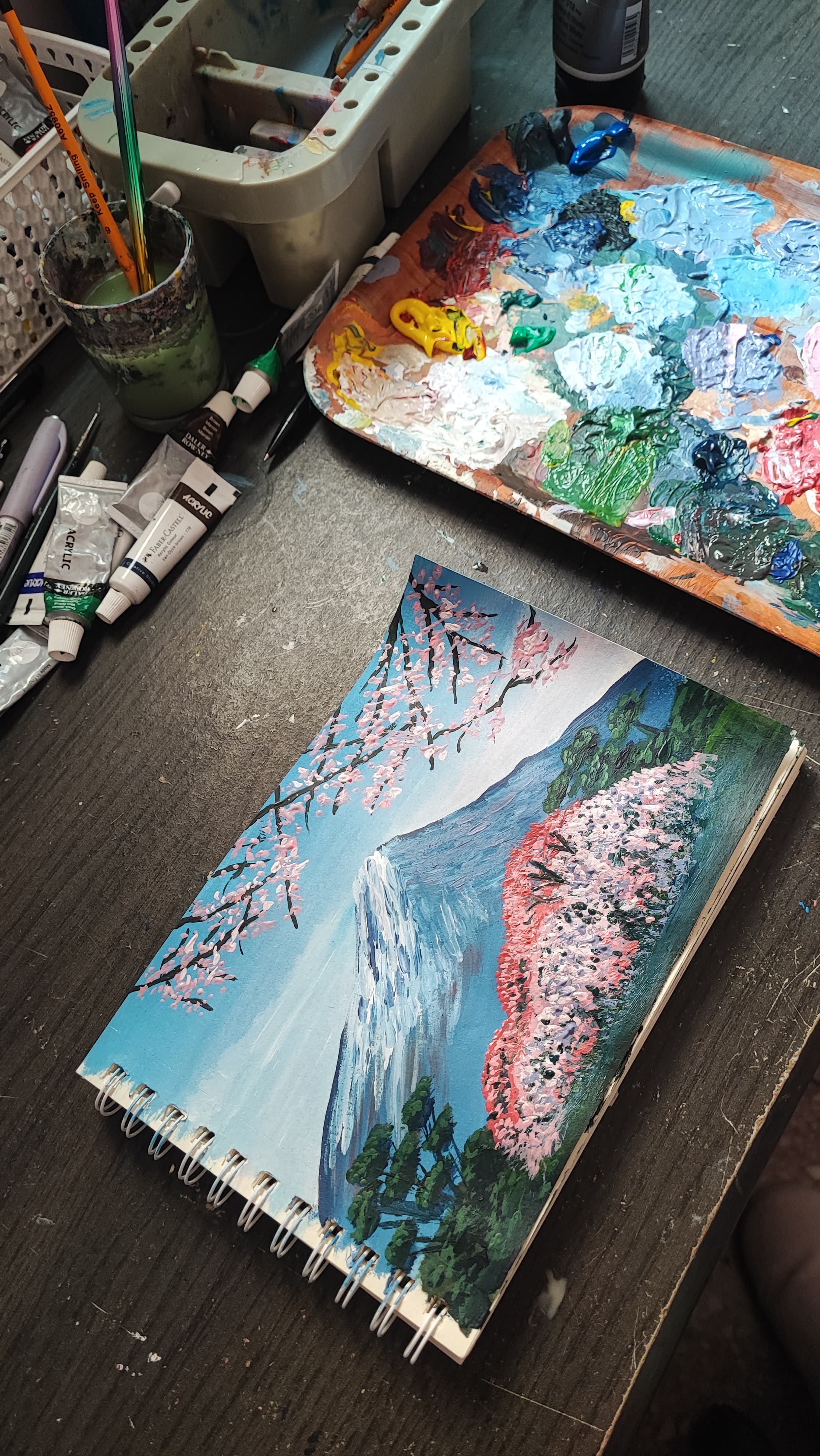 Mount fuji painting