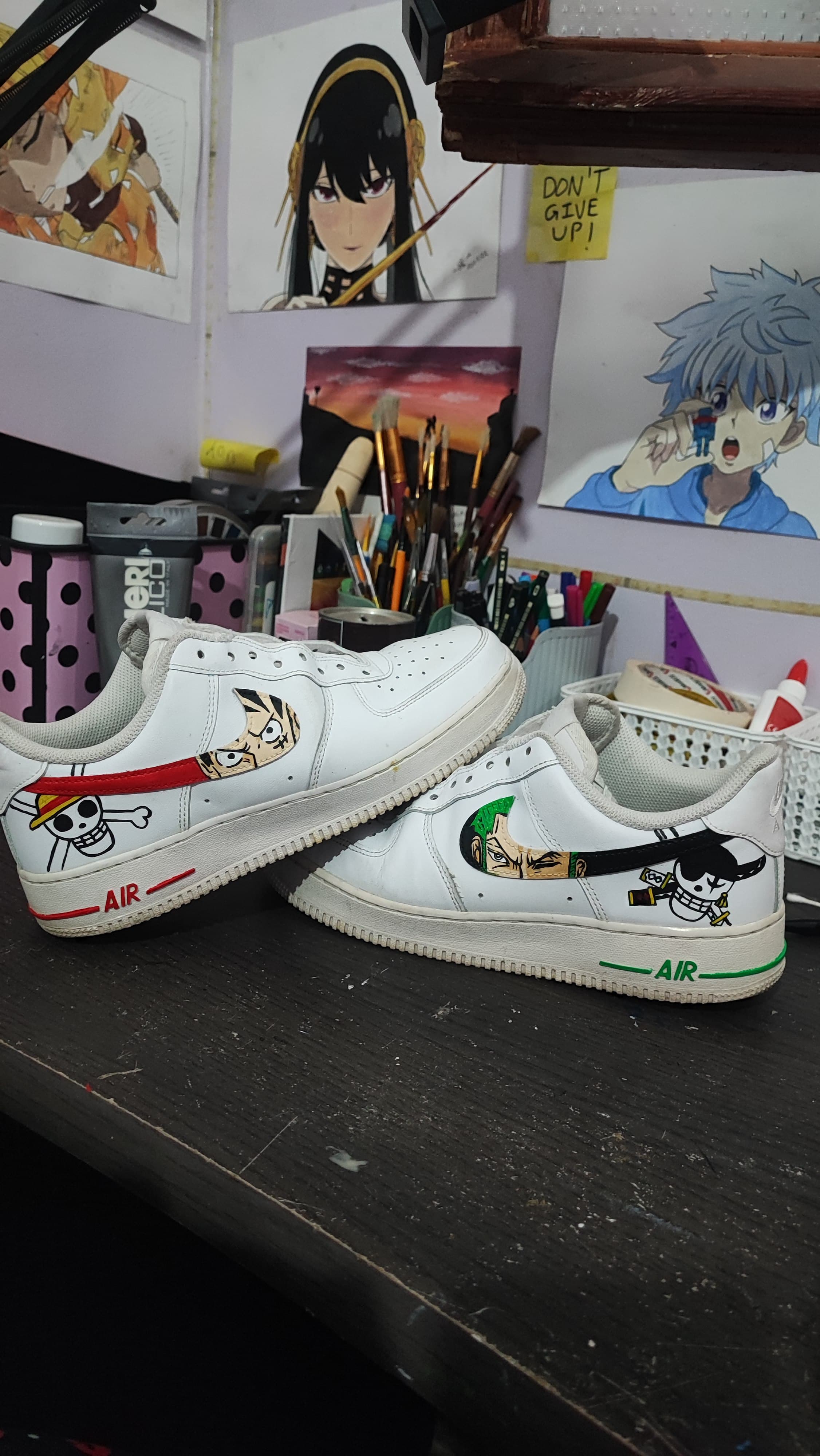 Zoro & Luffy hand painted on Air force