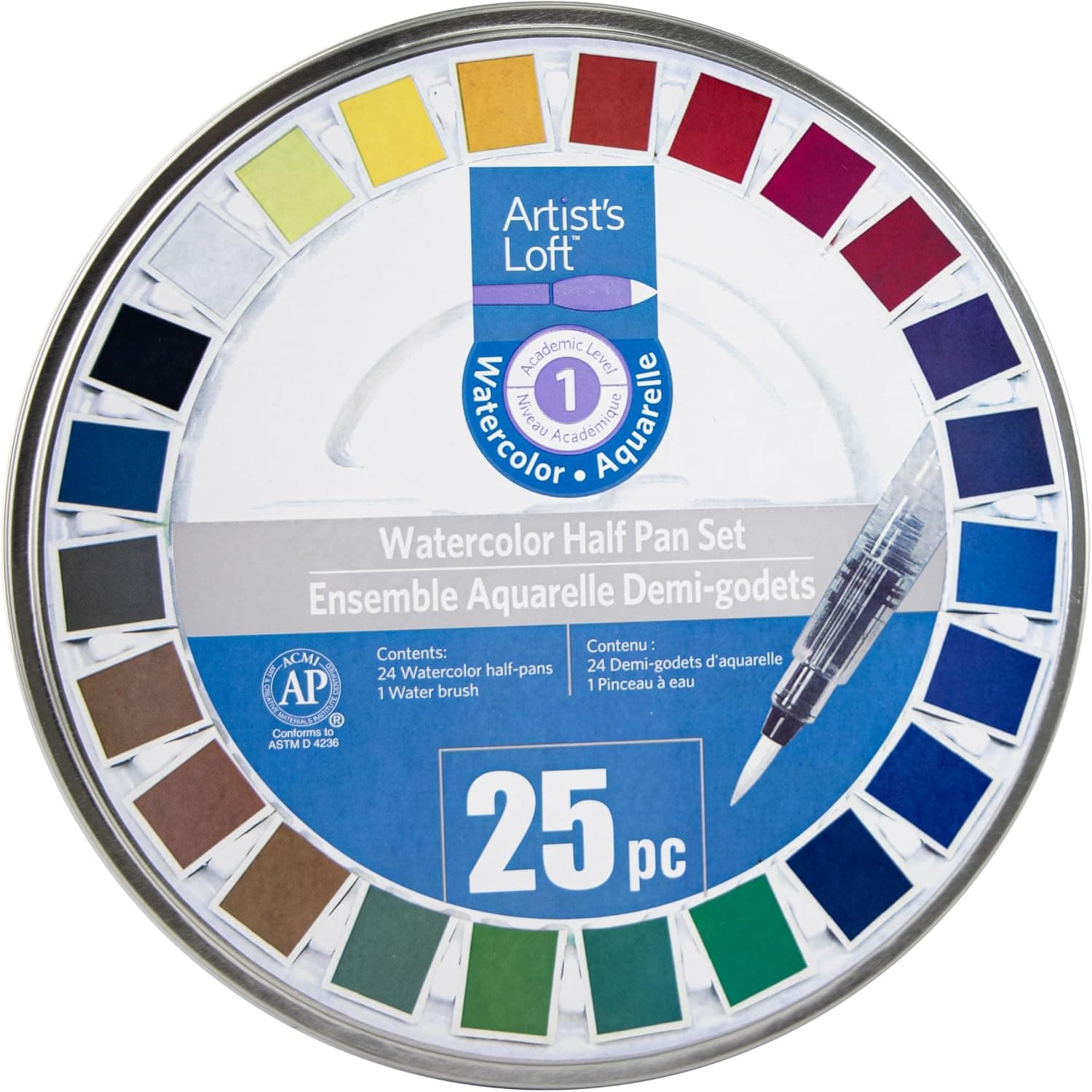 Artist's Loft Half-Pot Set with Water Brush
